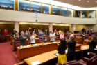 Naturalization Ceremony in City Council Chambers on President's Day, 2017